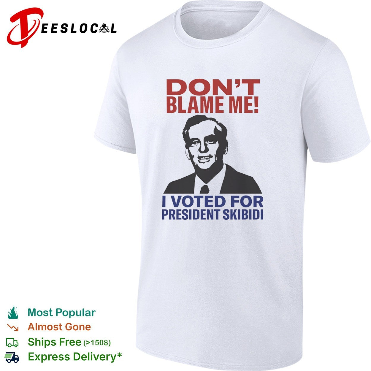 Richard Nixon don’t blame me I voted for President Skibidi portrait shirt