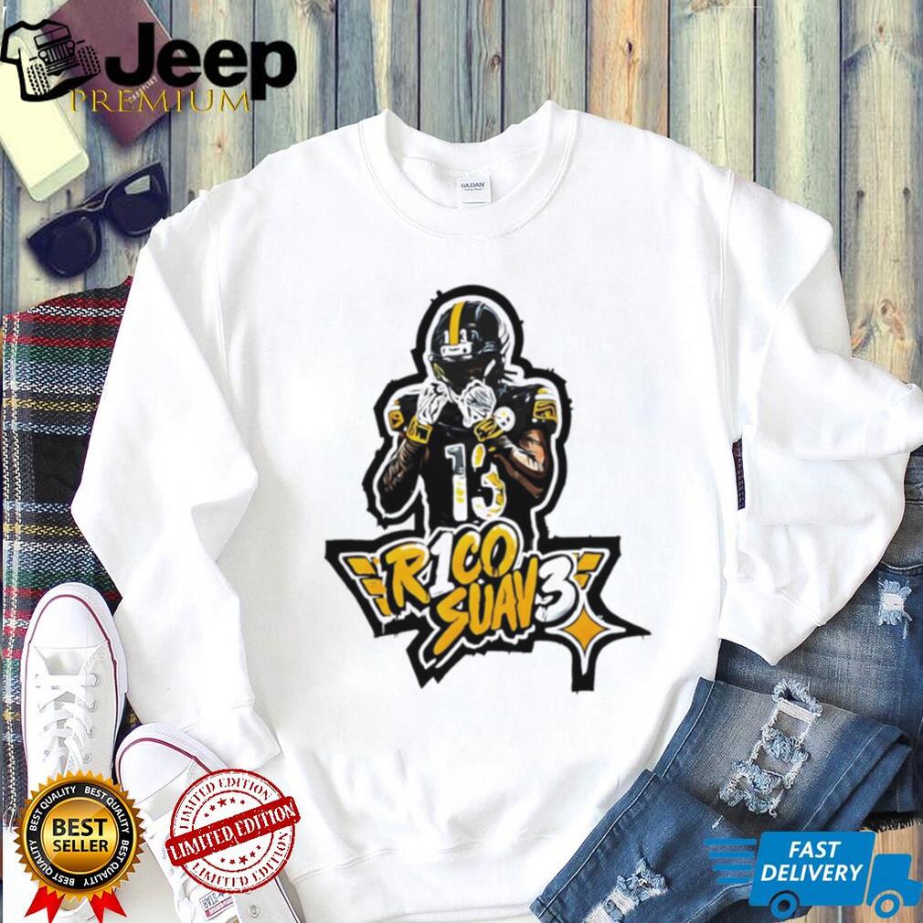 Rico Suave 13 Black and Gold Football Street Art T shirt