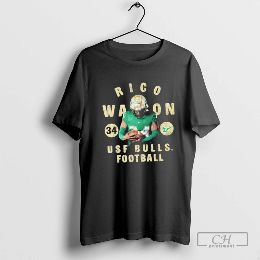 Rico Watson Usf Bulls Football Illustrated T Shirt Sweater