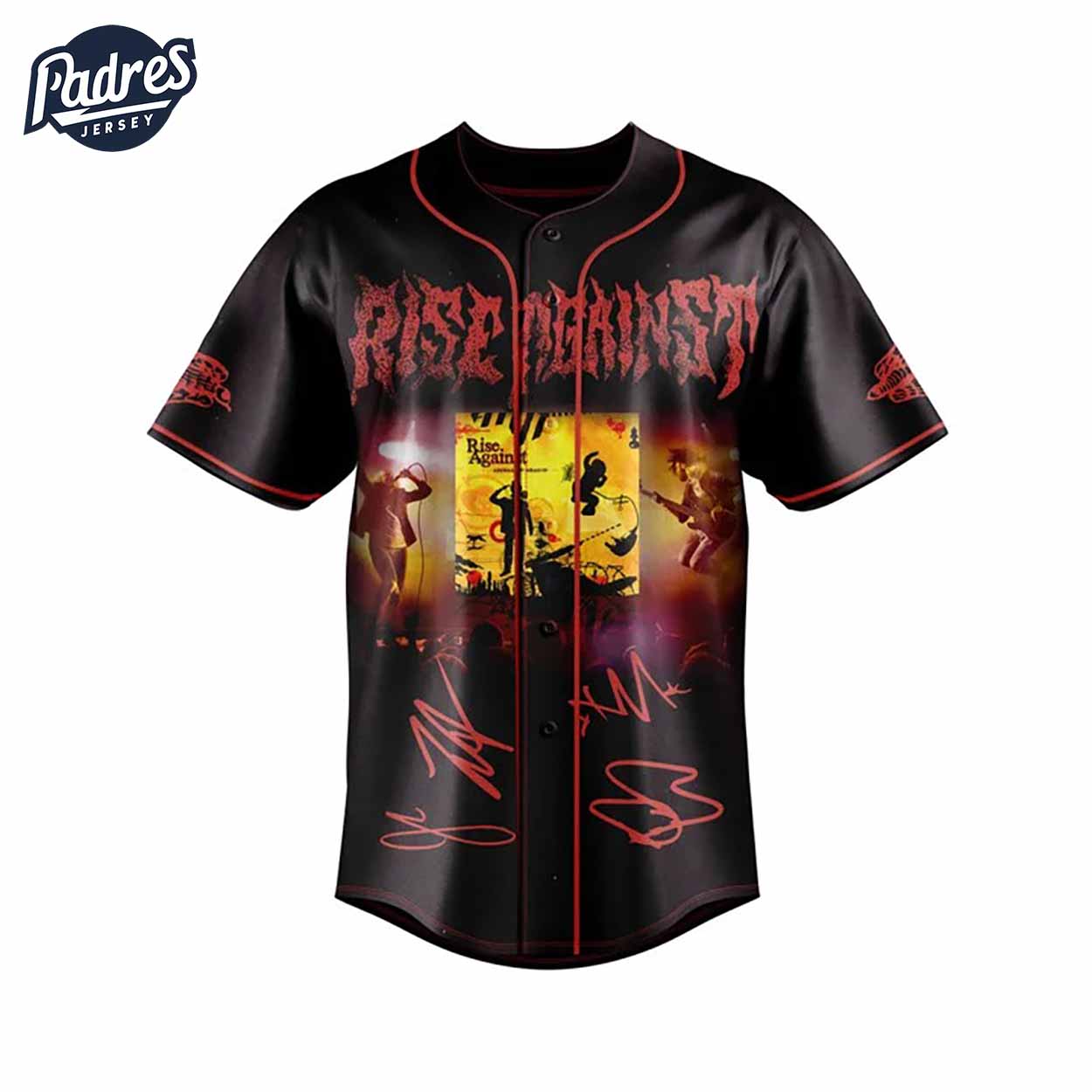 Rise Against Baseball Jersey Outfit - Music Merch - Padres Jersey Oasis: Elevate Your Baseball Style Game... (Image 3)