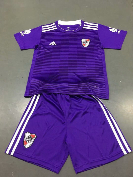 River Plate away purple kids soccer kits 18-19 season