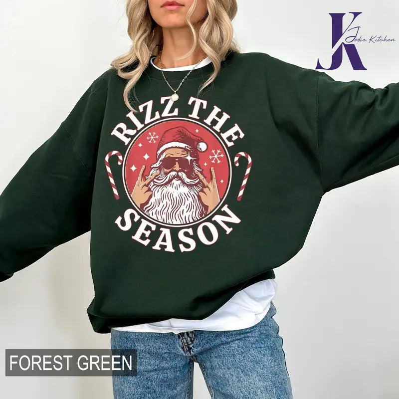 Rizz the Season Shirt, Merry Rizzmas Shirt, W Rizz Christmas shirt, Rizzler Santa Claus Shirt, rizz em shirt, rizzler...