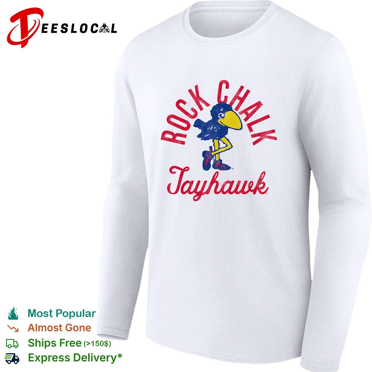 Rock Chalk Jayhawk Kansas Jayhawks Mascot shirt