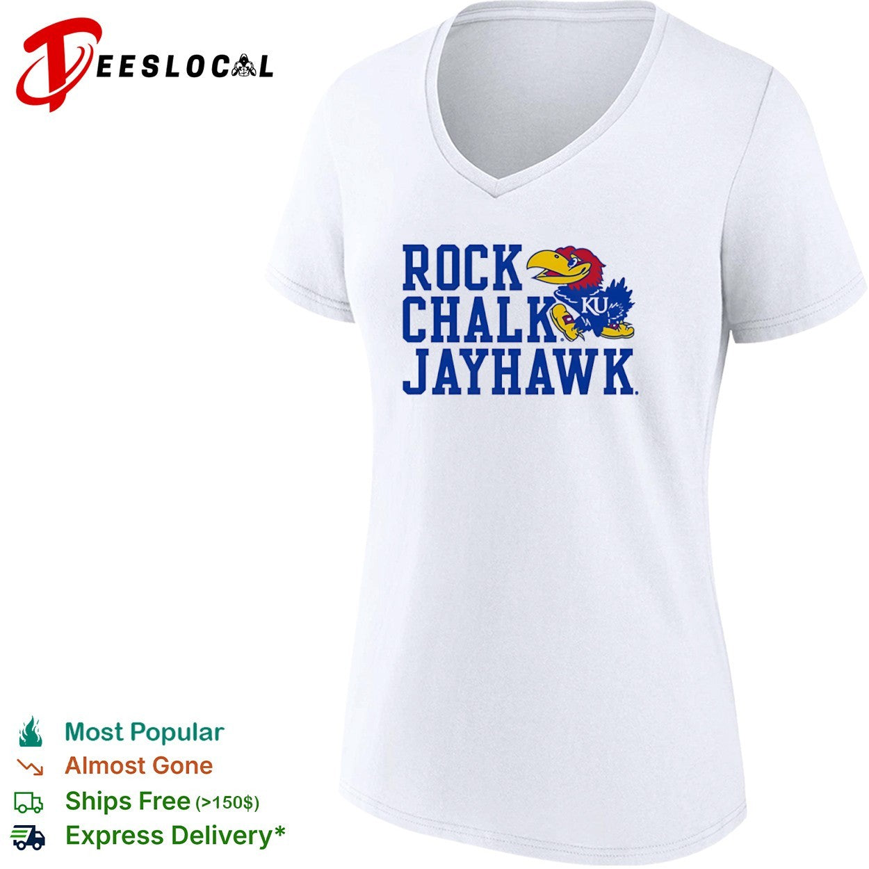 Rock Chalk Jayhawk Kansas Mascot shirt