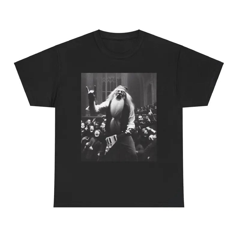 Rock and Roll Wizard, Unisex Shirt - Fantasy Graphic Tee, Movie Merch, AI Meme T shirt