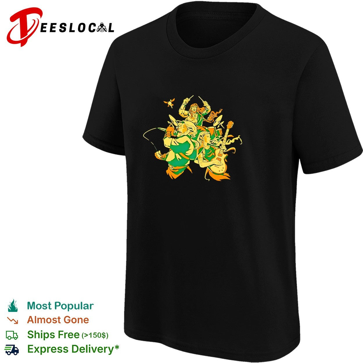 Rock band concert silhouette shirt