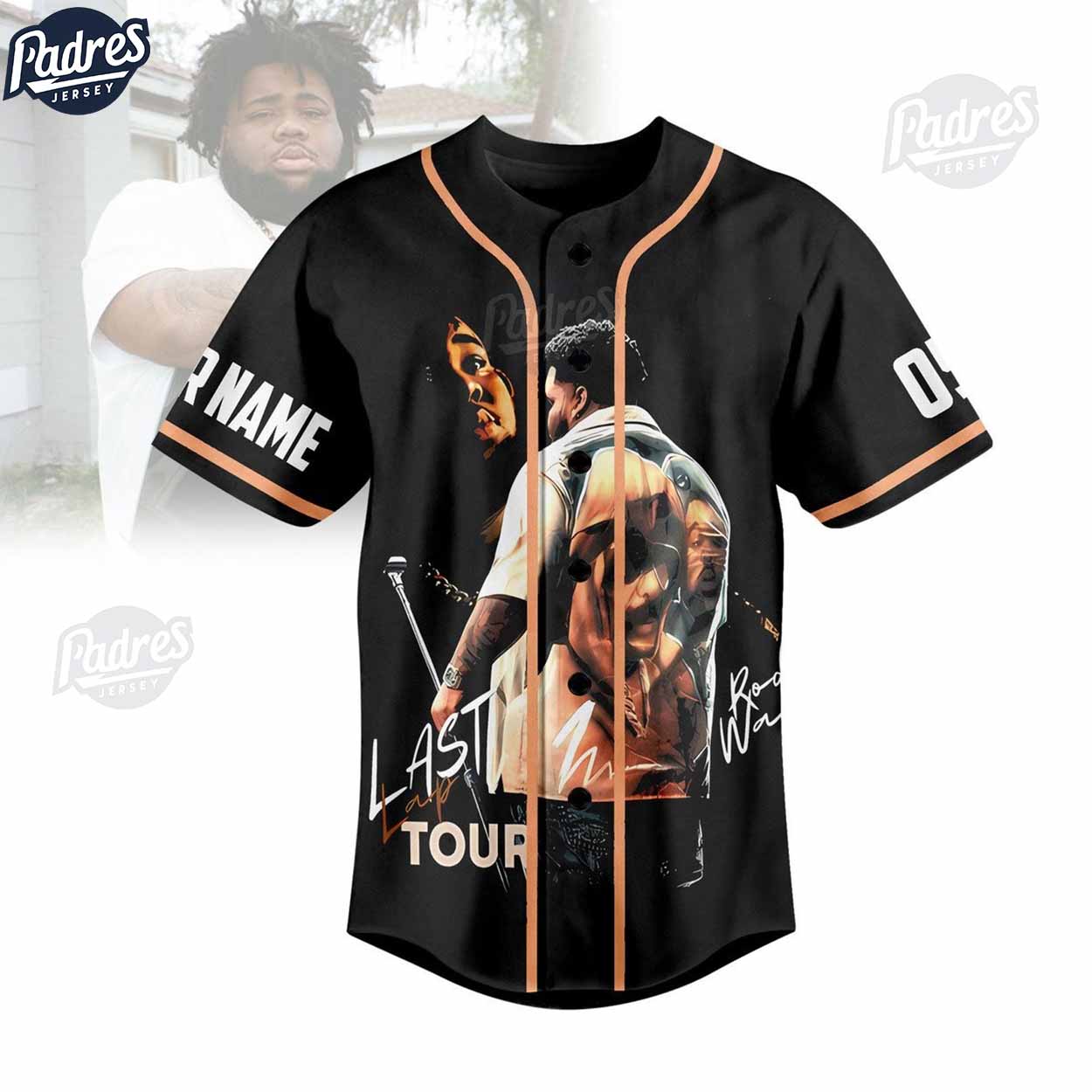 Rod Wave - Last Lap Tour Baseball Jersey Outfit - Custom Name - Padres Jersey Oasis: Elevate Your Baseball Style Game