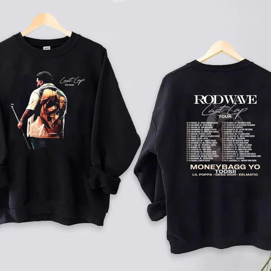 Rod Wave Last lap tour dates 2-side shirt, Rod Wave merch SHIRT - Unisex Medium-heavy Fabric Pullover