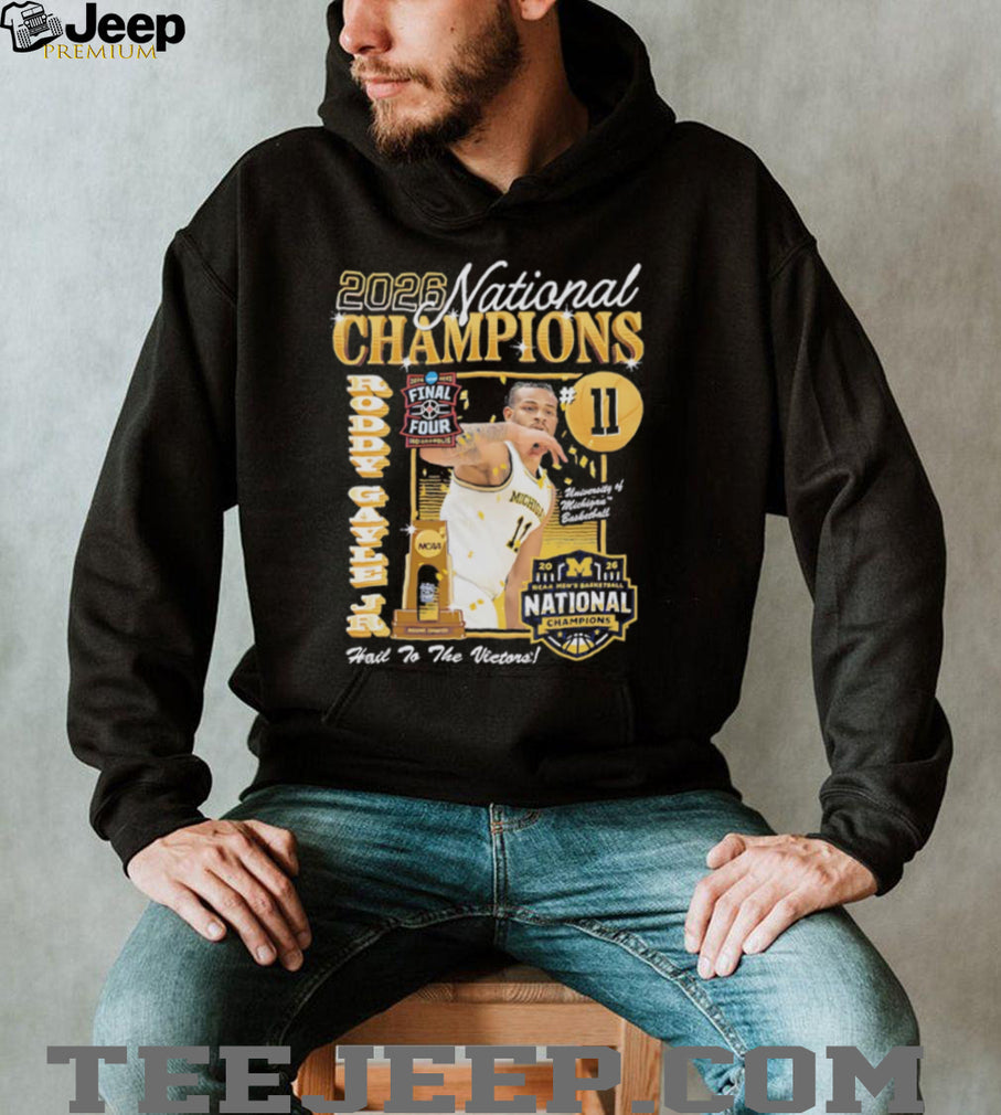 Roddy Gayle Jr Michigan Basketball 2026 National Champions T Shirt