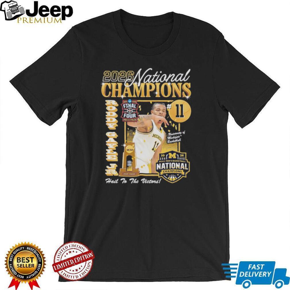 Roddy Gayle Jr Michigan Basketball 2026 National Champions T Shirt