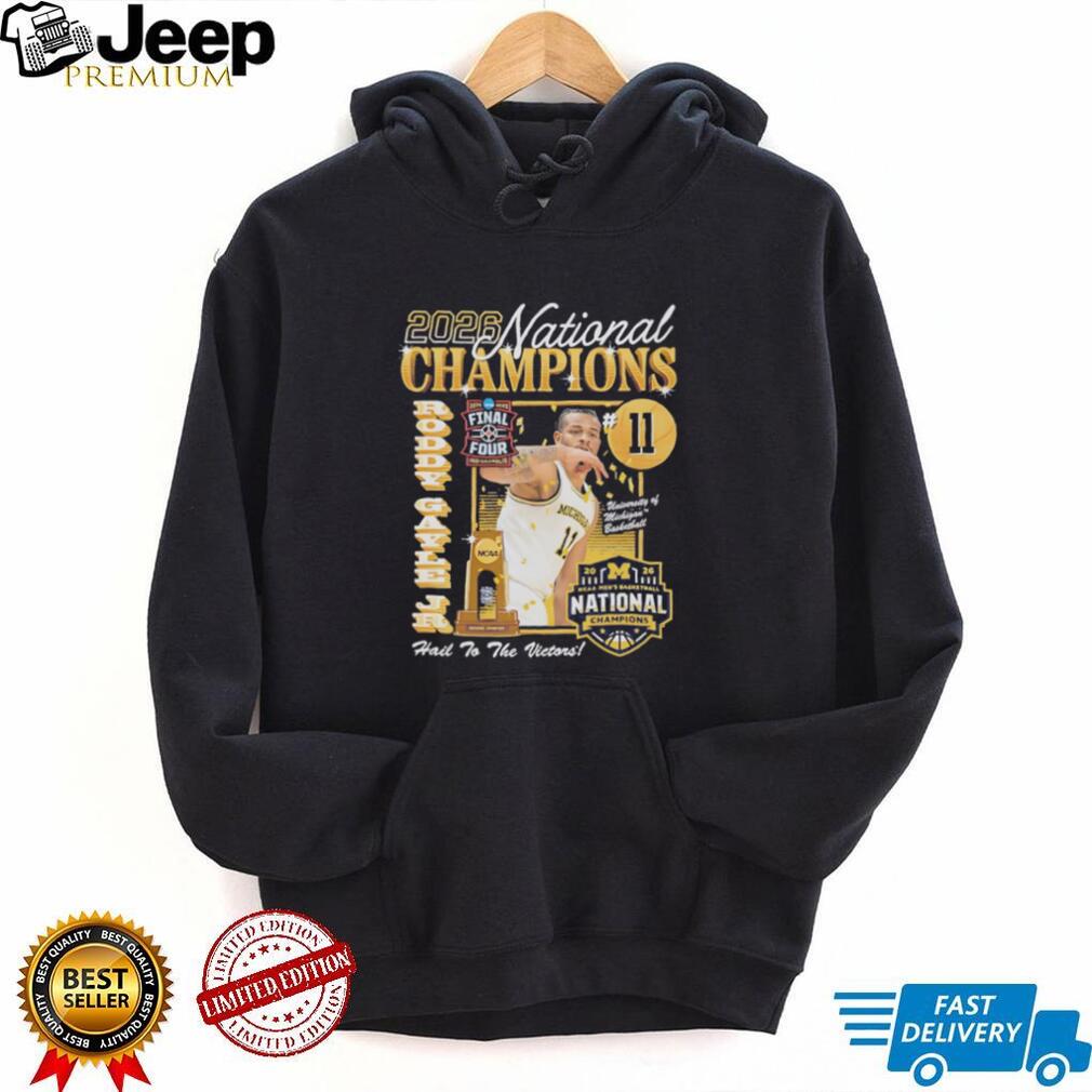 Roddy Gayle Jr Michigan Basketball 2026 National Champions T Shirt