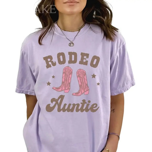 Rodeo Auntie Shirt, Western Aunt Shirt, Birthday Christmas Gift For Aunt, Unisex T-Shirt, Gifts For Aunt From Nephew, Short Sleeve Tee Shirt, Gifts Ideas For Aunt, Gifts For Birthday