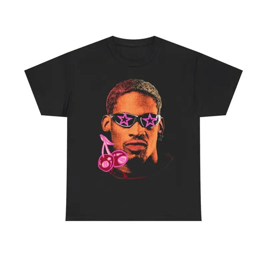Rodman Inspired Vintage Tee Y2k 90s Hip-Hop Vibes Heavy Cotton Graphic T-Shirt Tshirt Shirt Basketball Fan Shirt Casual Classic Menswear Retro Top