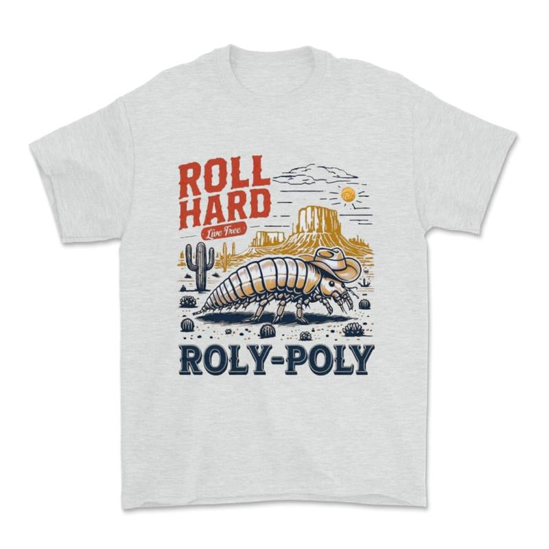 Roly Poly shirt, Isopod Tshirts, vintage Western Rodeo Cowboy T-shirt, Wild West Gift, Insect Tshirt, Funny Weird Crazy Shirts, Graphic Tee