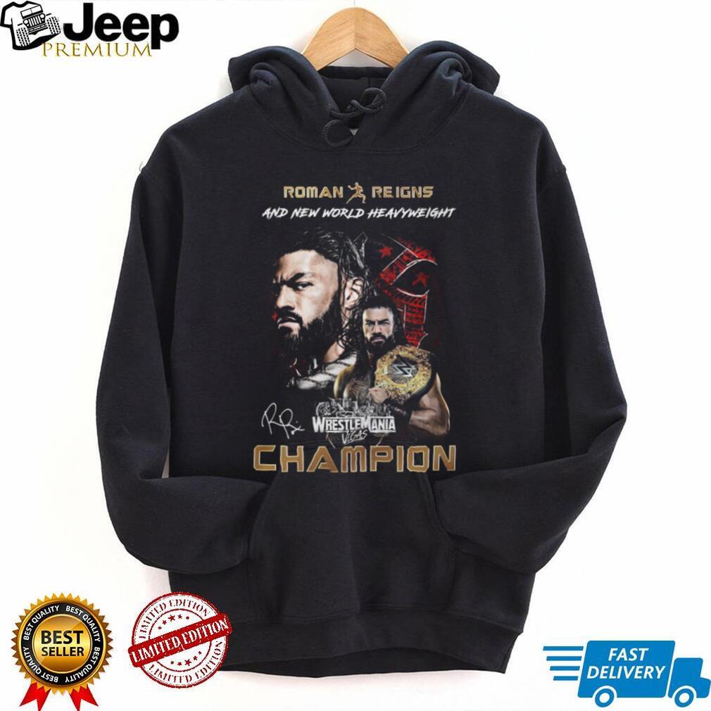 Roman Reigns WrestleMania Vegas New World Heavyweight Champion Signature T Shirt