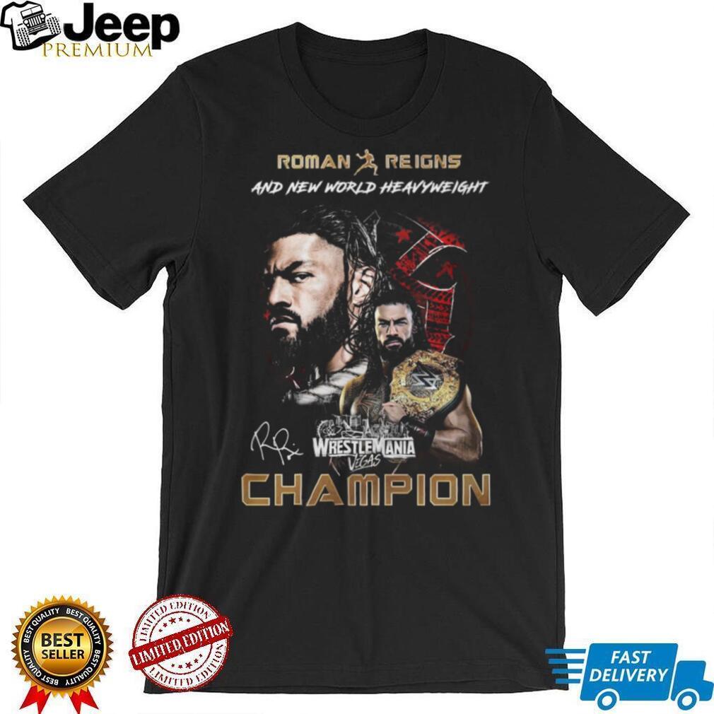 Roman Reigns WrestleMania Vegas New World Heavyweight Champion Signature T Shirt