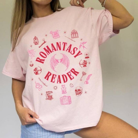 Romantasy Reader Shirt, Fantasy Romance Book Lover Gift, Bookish Bookworm Reading, Booktok Bookstagram Book Club, Smut...