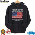 Ronald Reagan Freedom Quote Patriotic T Shirt Distressed American Flag
