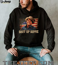 Ronald Reagan Shut Up Hippie American Flag Cowboy T Shirt