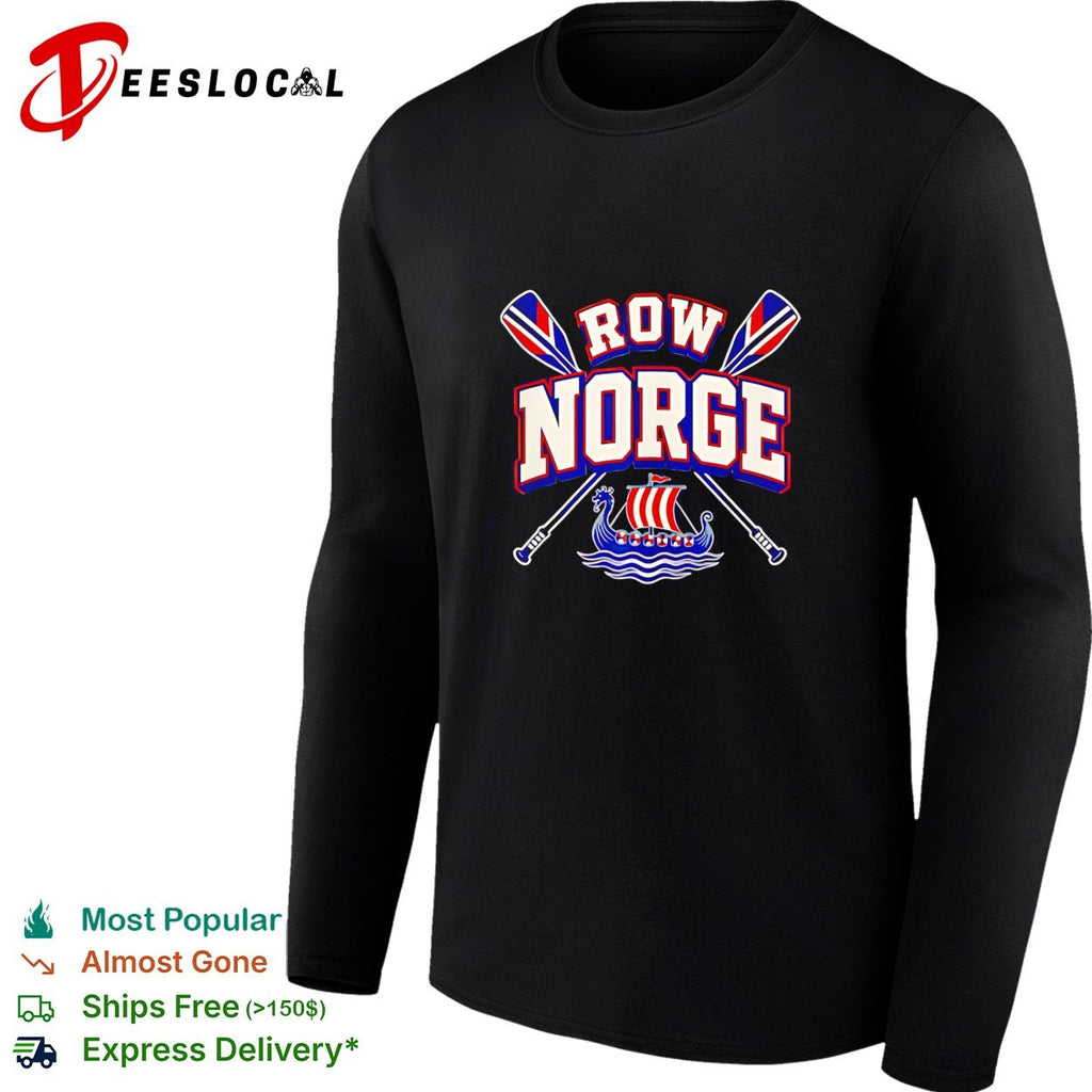 Row Norge viking ship flag shirt