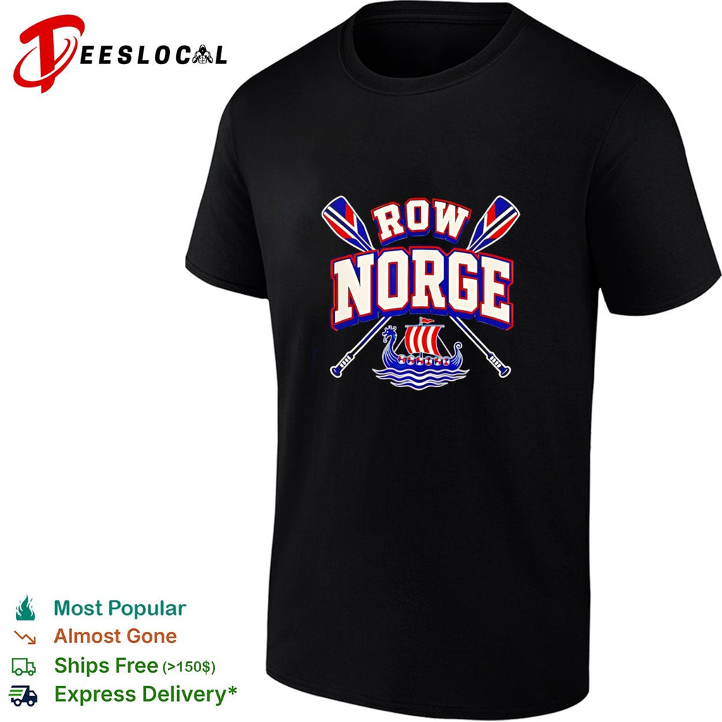 Row Norge viking ship flag shirt