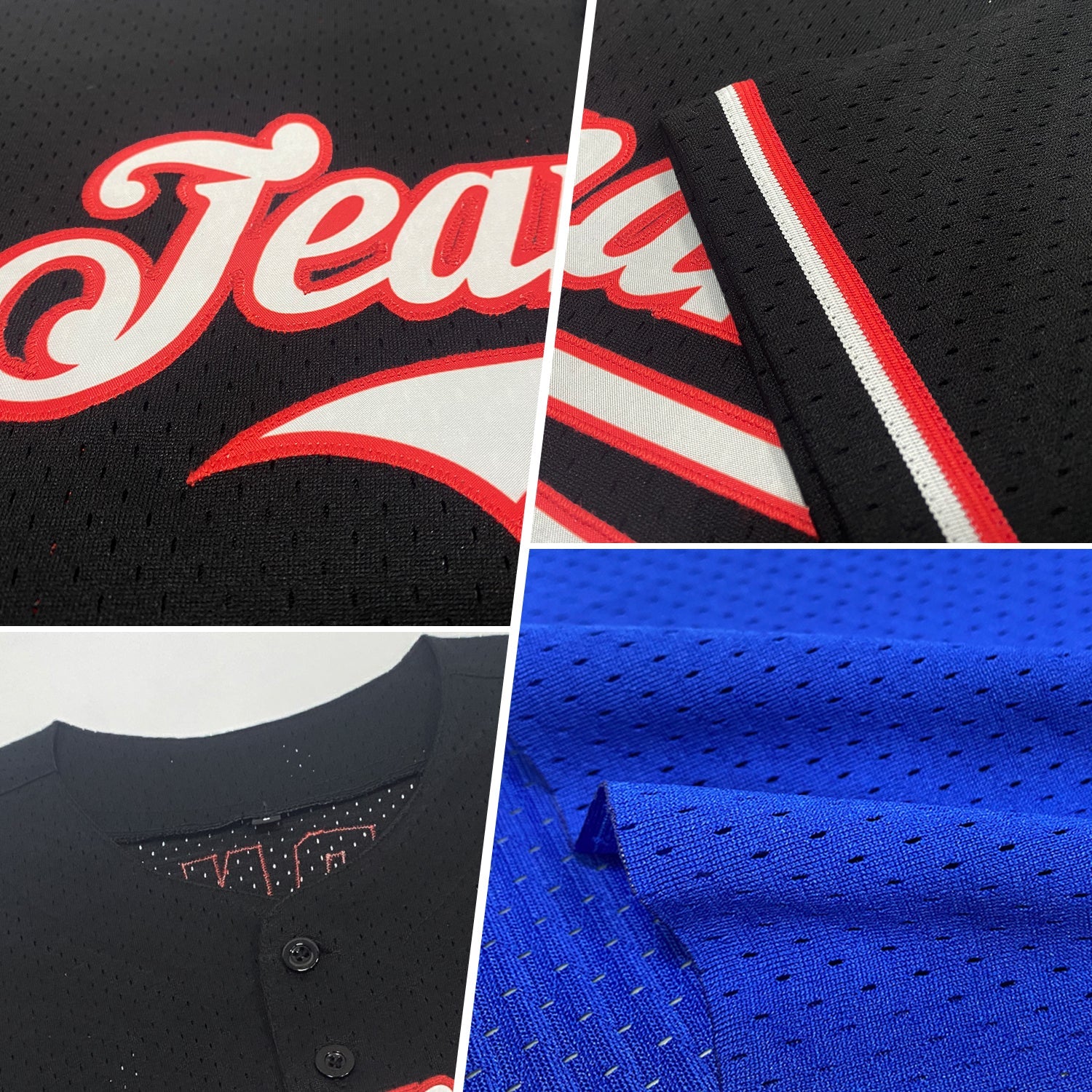 Custom Royal Navy-White Mesh Authentic Throwback Baseball Jersey