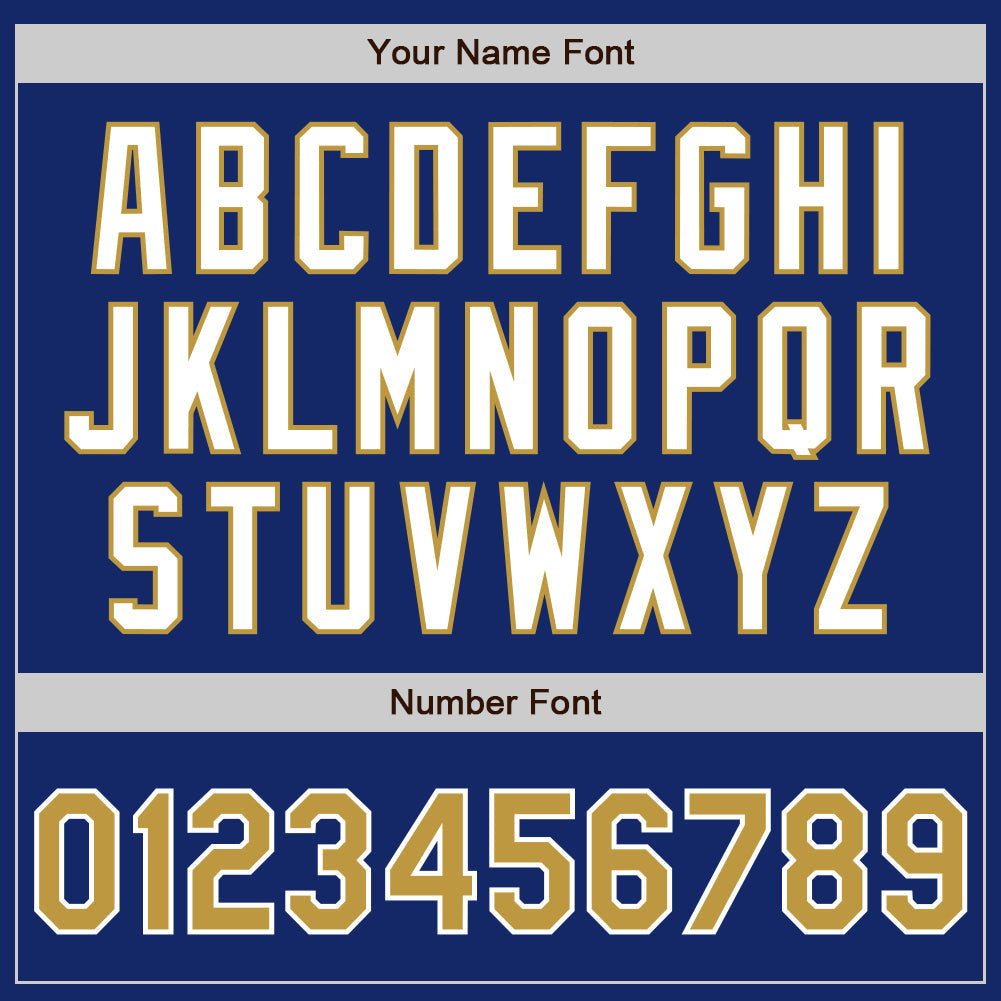 Custom Royal Old Gold-White Authentic Baseball Jersey