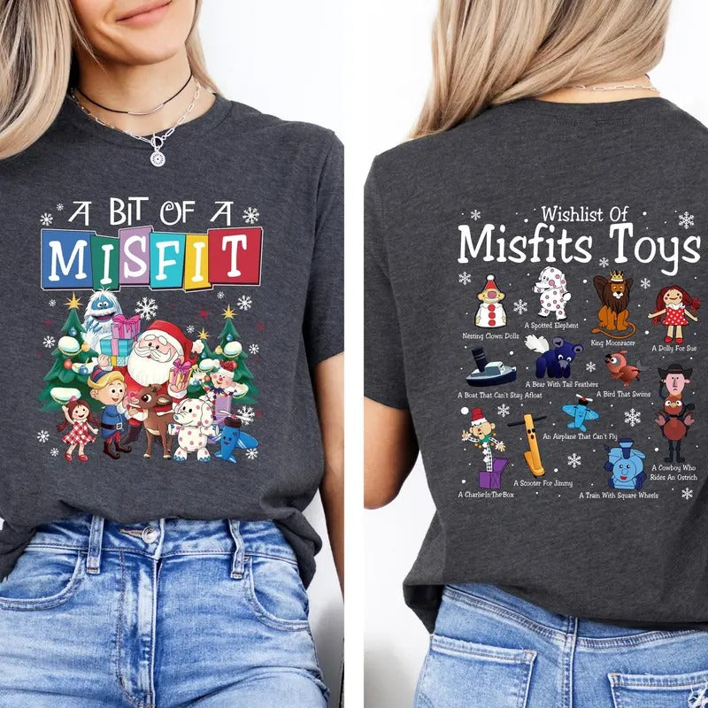 Rudolph The Red Nosed Reindeer Christmas T-Shirt for Men and Women - Funny Holiday Shirt - 100% Cotton Fabric - Pullover, Womenswear