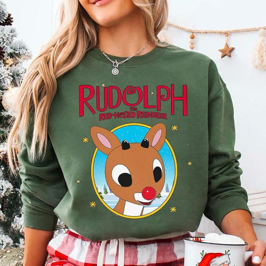 Rudolph The Red Nosed Reindeer Sweatshirt, Rudolph Xmas Shirt, 90s Christmas Movies Sweatshirt, Vintage Christmas Movie Shirt, Retro Christmas Sweater, Cute Rudolph Shirt
