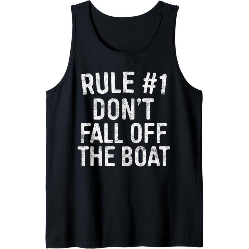 Rule #1 Don't Fall Off The Boat T-Shirt Cruise Vacation Tank Top Made in USAstyle{n002}2