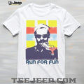 Run For Fun Retro Runner Sunglasses Graphic T Shirt