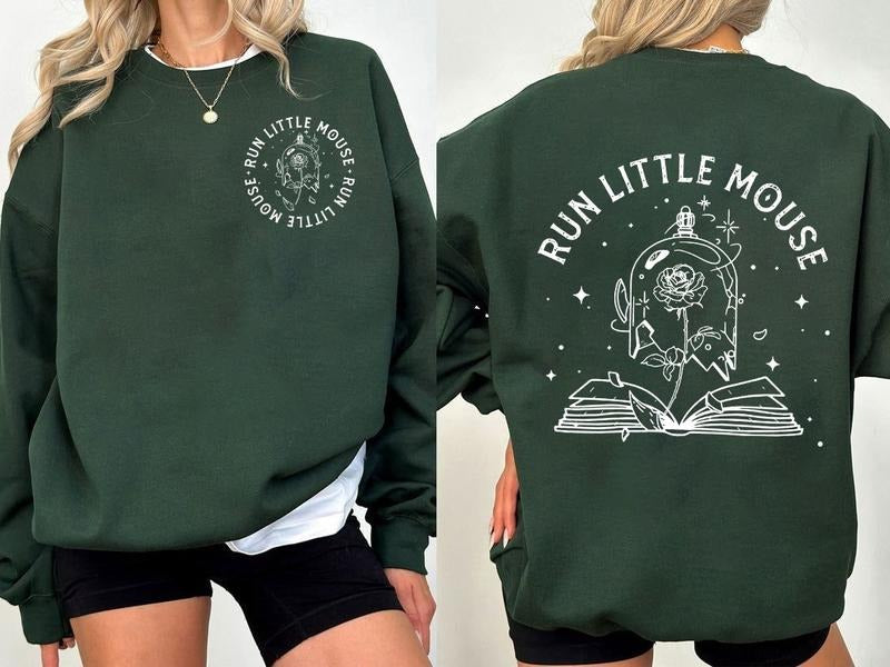 Run Little Mouse Sweatshirt, Haunting Adeline Hoodie, Dark Romance Merch, Smut Reader, Women's Book Lover Gift, Rose Sweater