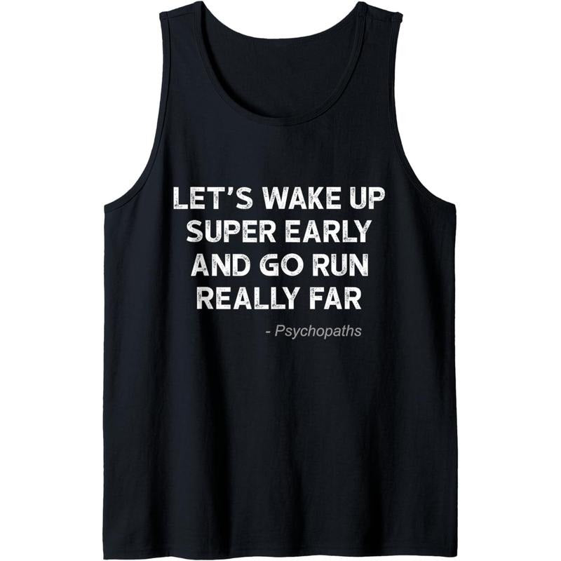 Running Quotes for Distance Runners Running Team Ironic Tank Top Made in USA