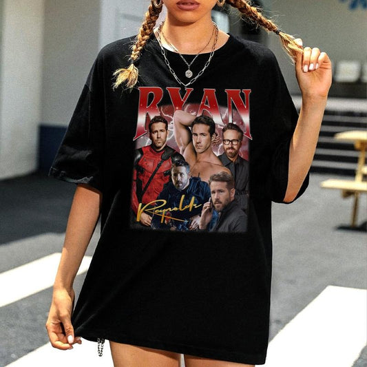Ryan Reynold Retro Shirt, Ryan Reynolds Merch Gift For Fan T-Shirt Sweatshirt Hoodie Unisex, Vintage Shirt