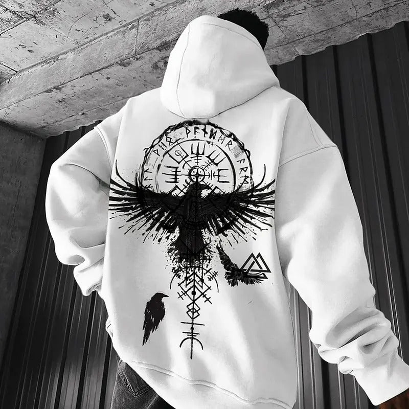 [S-5XL] Flying Pigeon With Clock Peace and Love Print Hoodie, Motorcycle Shirt, Streetwear Fashion, Unisex Casual Hoodie