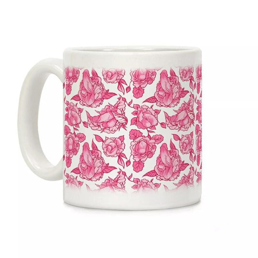 [SALE UP TO 50%] Floral Penis Pink Coffee Mug 11oz-15oz, Funny Coffee Mug, Printed in the USA, Handy for Coffee and Tea - Reusable