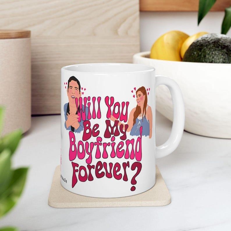 [SALE UP TO 50%] Love on the Spectrum BOYFRIEND FOREVER 11oz and 15oz Ceramic Mug, Abby & David Couple Gift, Reality tv Pop Culture Humor, Anniversary
