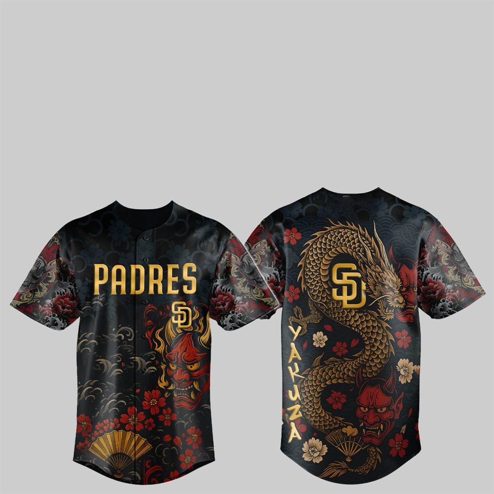 SD Padres Yakuza Dragon Oni Jersey 2025 - Grishko.com T-Shirts, Hoodie, Sweatshirt | WearSparks.com (Image 1)