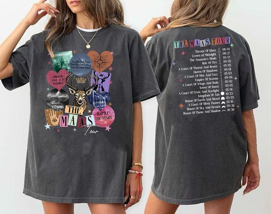 SJM Tour Shirt, The Maas Tour Sweatshirt, Booktok T-Shirt, Book Tour Shirt, ACOTAR Tee, Crescent City Sweater, Throne of Glass Merch, SJM Fan Apparel