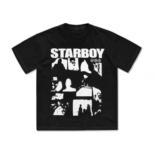 STARBOY T-SHIRT, Y2K Tee, Y2K T-shirt, Vintage T-shirt, Vintage tee Menswear Top Underwear Tshirt Streetwear Man Tropical Crewneck Shortsleeve Round Neck Casual