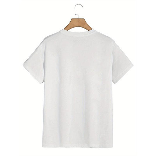 STAY WILD Motorcycle Print, Men's Fashion Short Sleeve T-shirt, Summer Comfy Top For Daily And Outdoor Wear Made in USA