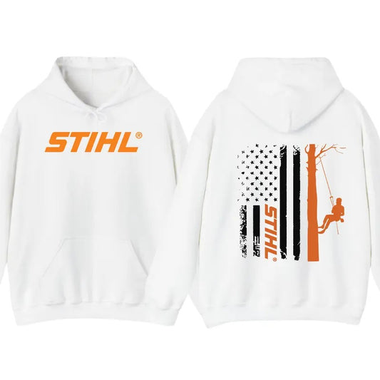 STIHL Hoodie, Arborist Flag Arborist Gift, Funny Forester Shirt, Funny Logger tee, Arborist Hoodie, Unisex tee Menswear Casual
