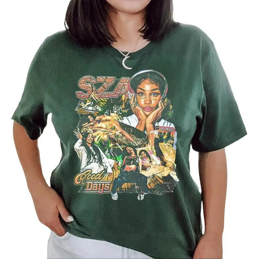 SZA Good Days Shirt, SZA 90s Shirt, SOS Tour Tee, shirt for women, Cotton T-Shirt, Crew Neck T-Shirt, Gift for Him, Gift for Her, Menswear Top, Womenswear Top