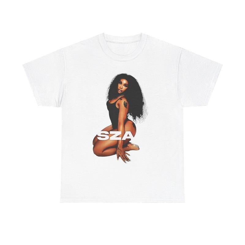 SZA Inspired Vintage Graphic T-Shirt Casual Classic Cotton Menswear Retro Top Tee Tshirt Streetwear Shortsleeve Comfy Underwear Soft