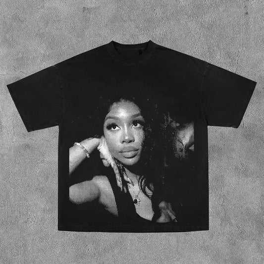SZA T-SHIRT unisex tshirt, custom T-Shirt Beautiful, Naomitee, 1973 USTEE, Fashion Basics Print Short Sleeve T-Shirt