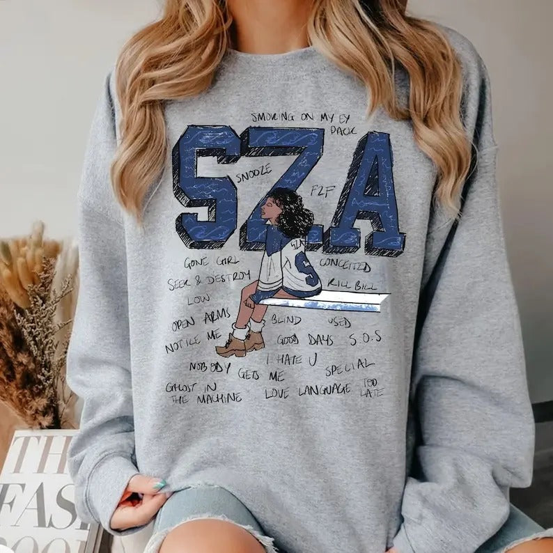SZA Vintage Sweatshirt,Good Days sza Music Crewneck Sweatshirt