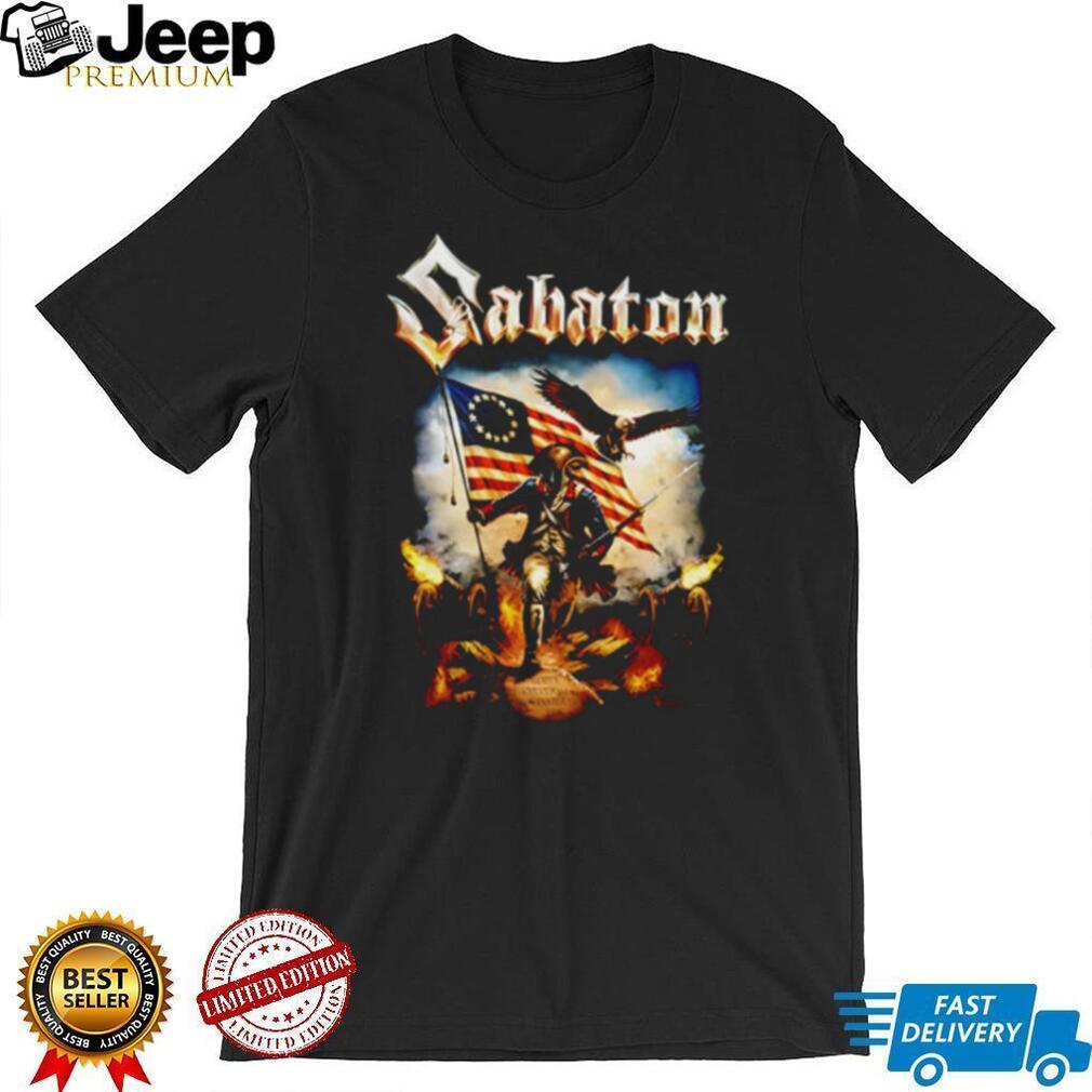 Sabaton American Revolutionary War Soldier with Eagle and Cannons shirt