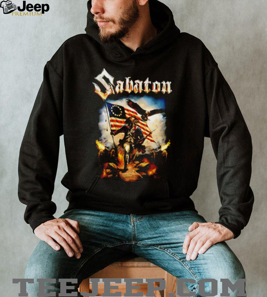 Sabaton American Revolutionary War Soldier with Eagle and Cannons shirt
