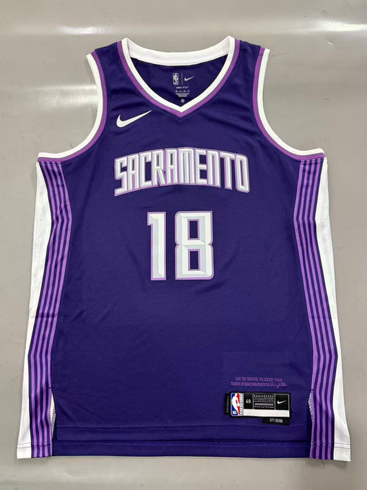 Sacramento Kings #18 Russell Westbrook 26 Season Kings City Purple Style 2