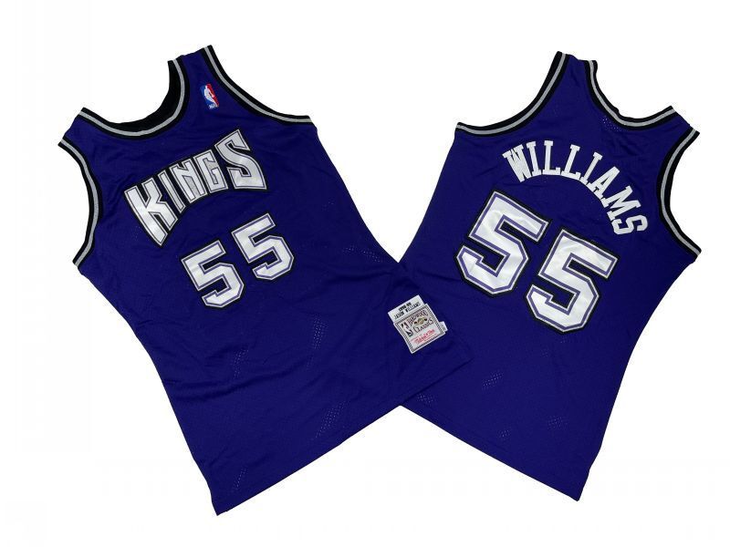 Sacramento Kings #55 Jason Williams Kings 55 # Purple 98-99 Season Mitchell Retro Jersey -- Ja Style 2